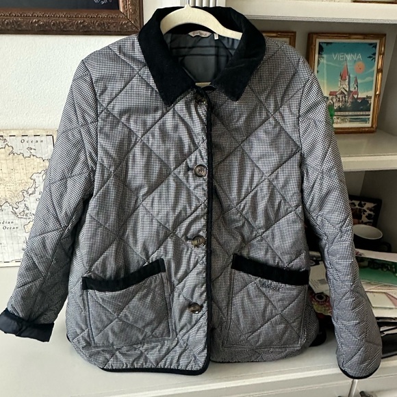 Barbour quilted houndstooth jacket 14 - Picture 1 of 6